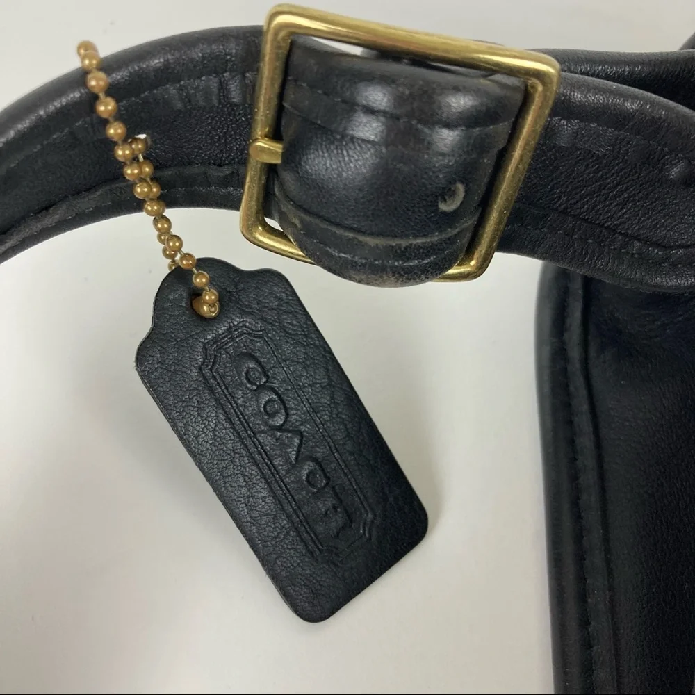 Coach Black Leather Messenger Bag with Gold Hardware - Picture 6 of 9